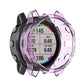 TPU half-coverage smartwatch protective case, purple clear front with black back