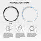 Installation guides for 46mm watch protector: black rim and clear rim with tape