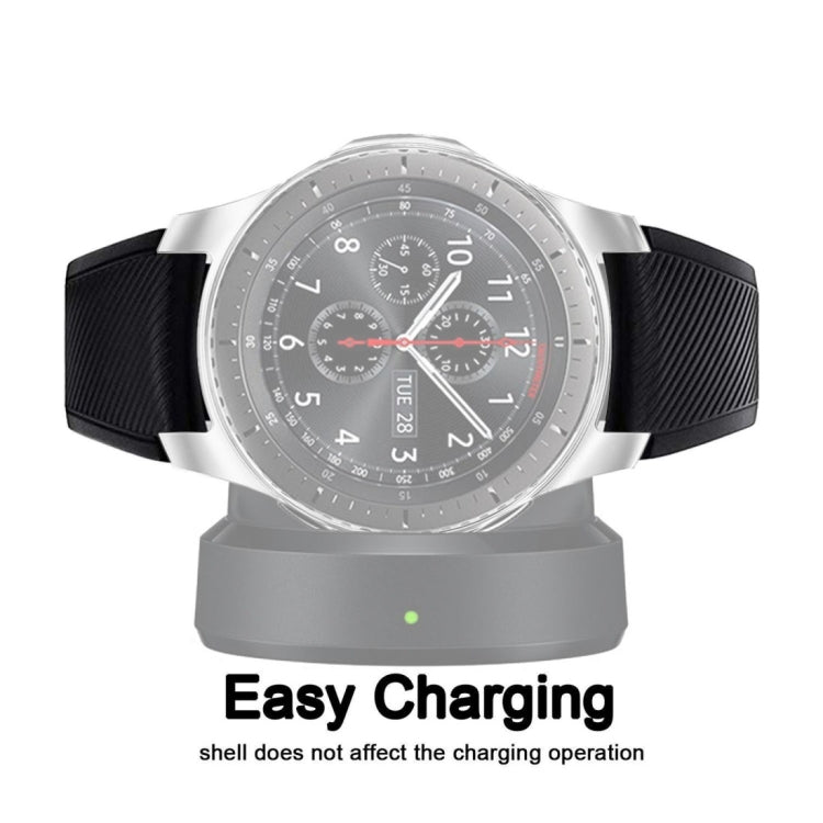 Silver TPU shockproof watch case with protective bezel around the watch face