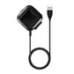 Black smartwatch USB charging cable with cradle and USB-A connector