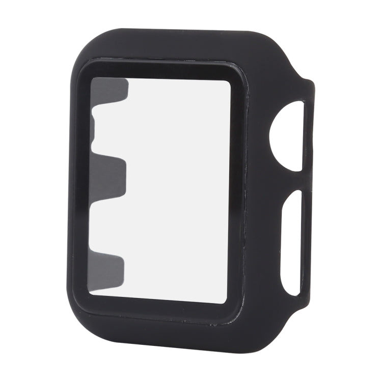 Black protective case with screen cutout and side button openings for 44mm Apple Watch