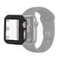 Grey Apple Watch with black protective case and clear screen window, 44mm