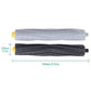 Two roller brush modules with dark bristles and yellow end caps for robot vacuum