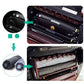 Robot vacuum interior with highlighted roller brush and filter area