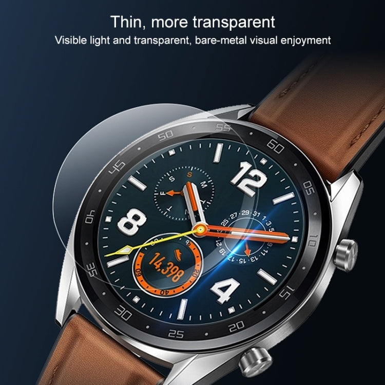 Thin, transparent tempered glass screen protector for 38mm smartwatch display
