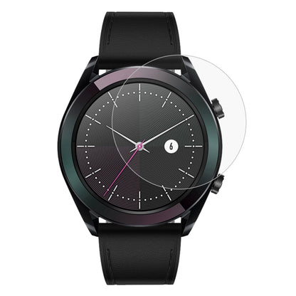 Curved edge tempered glass screen protector film for a black smartwatch watch face