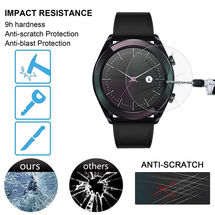 Tempered glass screen protector film for smartwatch with anti-scratch and impact protection