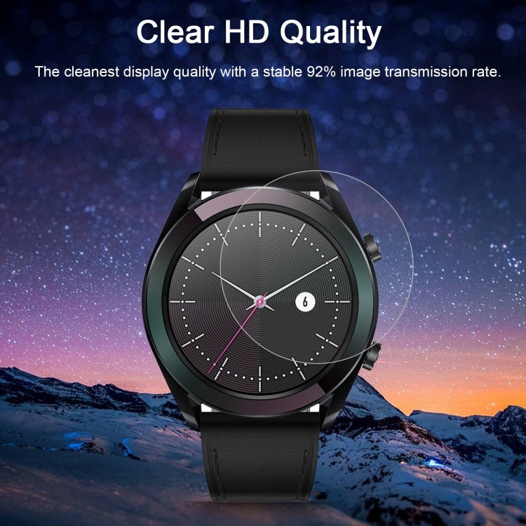 Clear tempered glass screen protector film for smartwatch, HD clarity curved design