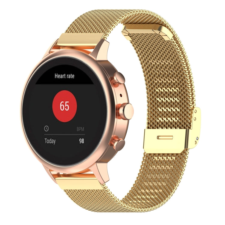 Gold metal mesh wrist strap watch band for smart watch