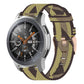 22mm yellow and brown woven nylon watch band with check pattern and metal buckle.