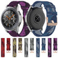 Nylon wrist watch band straps with purple and blue stripe weave
