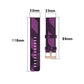 Purple stripe weave watch strap dimensions: 23mm width, 118mm length.