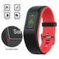 Tempered glass screen protector film on smartwatch face with rounded side edges