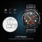 27mm 2.5D curved tempered glass watch screen protector film on black watch