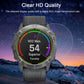 Tempered glass screen protector film on smartwatch display, clear HD quality