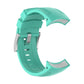 Silicone watch band for SUUNTO 9 in mint green, side view with metal buckle