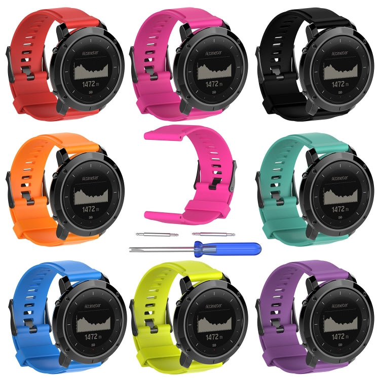 Color variety silicone watch bands for SUUNTO Traverse, multiple strap colors shown