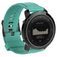 Mint green silicone watch band with black buckle for SUUNTO Traverse smartwatch