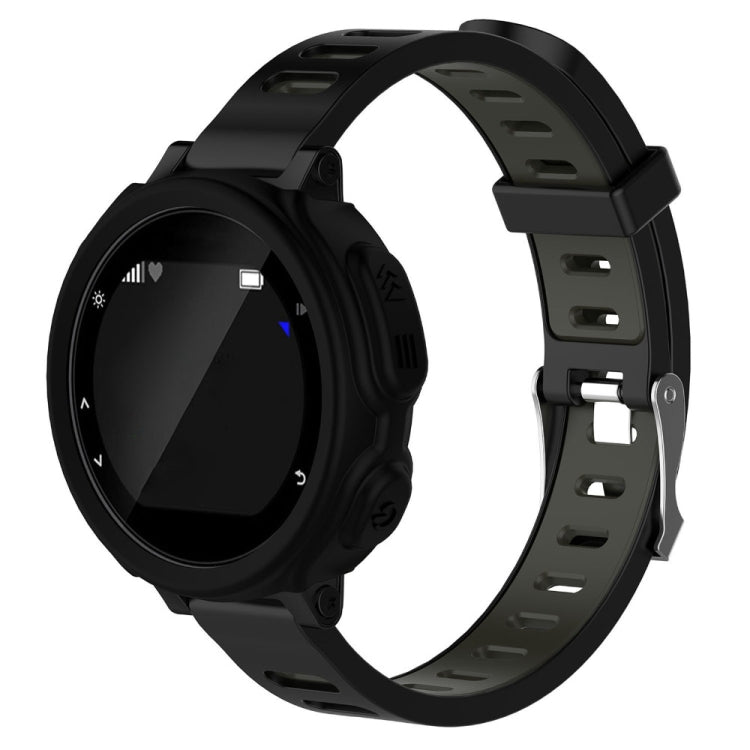 Black silicone watch protective case with cutouts and strap loops
