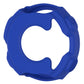 Blue silicone watch protective case with side contours and opening
