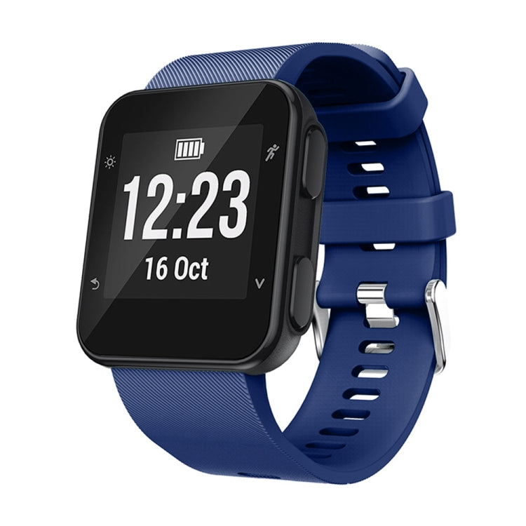 Silicone sport watch band for Garmin Forerunner 35 with blue silicone strap and watch