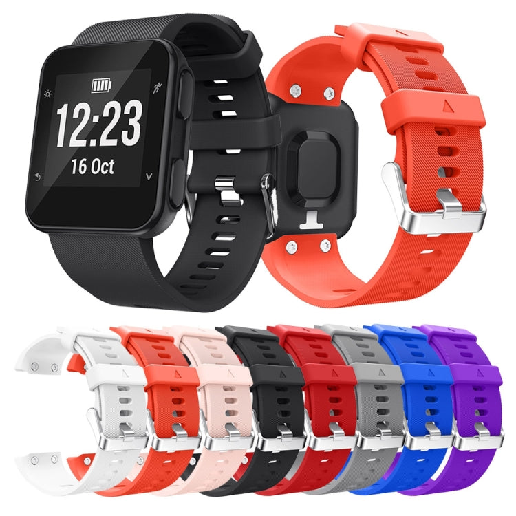 Silicone sport watch bands for Garmin Forerunner 35 in multiple colors with buckles
