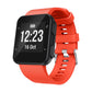Silicone sport watch band for Garmin Forerunner 35 with red strap and watch display