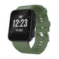Silicone sport watch band for Garmin Forerunner 35 with dark green strap and watch