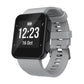 Silicone sport watch band with gray strap for Garmin Forerunner 35