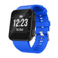 Silicone sport watch band for Garmin Forerunner 35 with bright blue strap and watch