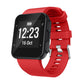 Silicone sport watch band with red strap for Garmin Forerunner 35