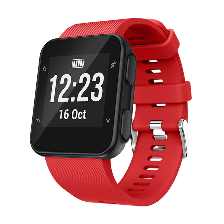 Silicone sport watch band with red strap for Garmin Forerunner 35