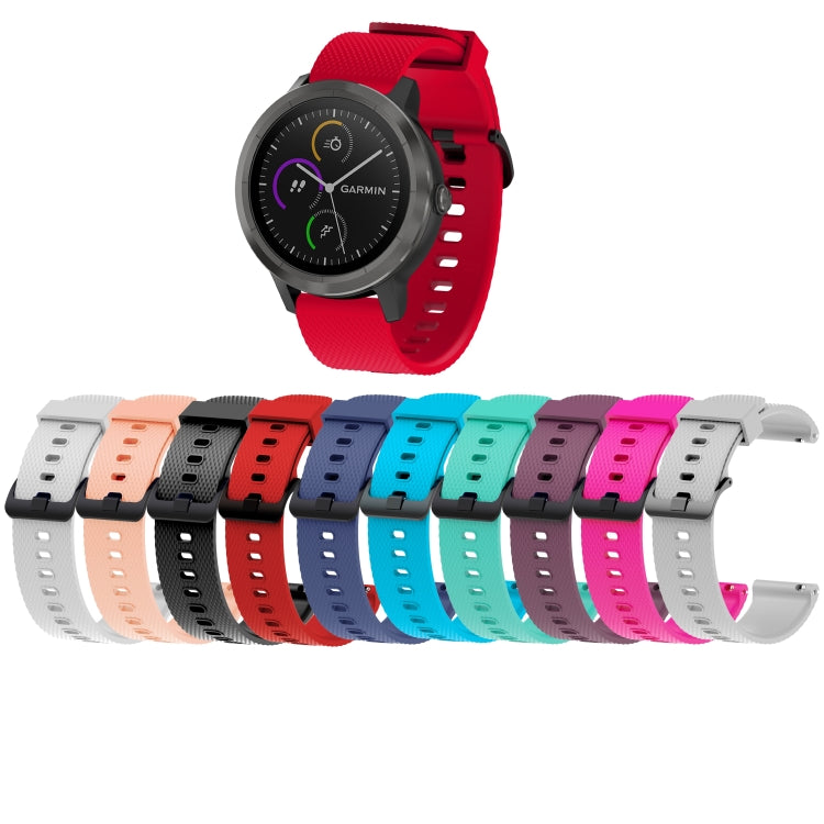 Silicone sport watch band assortment in multiple colors with perforated straps