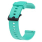 Mint green silicone sport watch band with perforated strap and pin buckle, 20mm