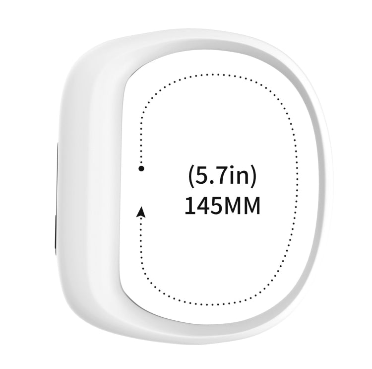 Small white silicone sport watch band with square display window