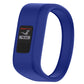 Small silicone sport watch band in blue with clasp and front display window