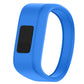 Silicone sport watch band, blue with black attachment, large size