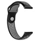 Double-color silicone sport watch band, black outer with dark gray perforated strap