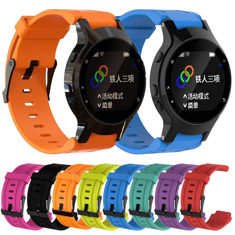 Silicone sport watch bands in orange, blue, and assorted colors with adjustable holes