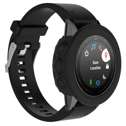 Black silicone protective watch case with raised buttons for Garmin Fenix 5 smartwatch