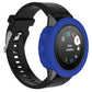 Blue silicone protective watch case for Garmin Fenix 5 with raised side grips