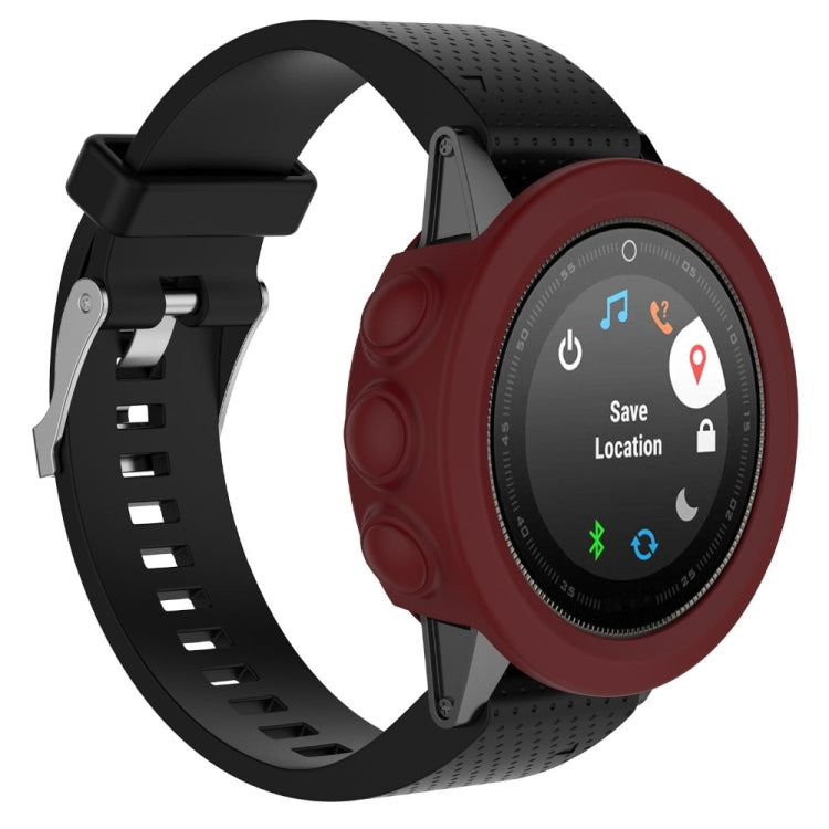 Red silicone watch protective case for Garmin Fenix 5, full cover
