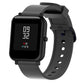 20mm glossy silicone sport watch band, dark gray perforated strap with clasp