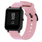 20mm glossy silicone sport watch band, pink perforated strap with clasp