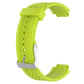Lime green adjustable watch band with perforations and metal buckle