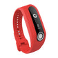 Silicone sport watch band, red with perforated strap and side module face