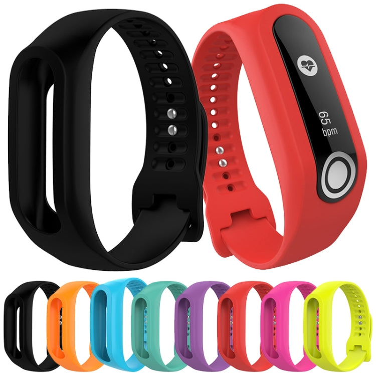 Silicone sport watch bands for TomTom Touch, black and red with multiple color options