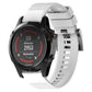 White 22mm silicone watch band with perforated texture and buckle