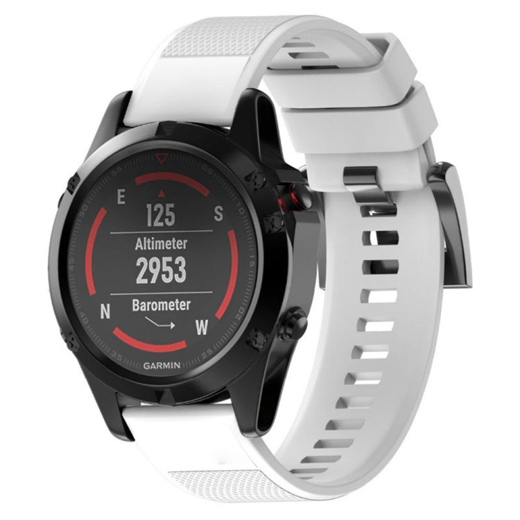 White 22mm silicone watch band with perforated texture and buckle