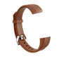 Coffee brown silicone watch band with silver clasp and buckle holes